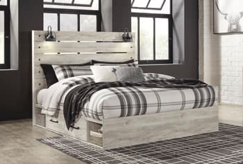 Cambeck King Panel Bed with 2 Storage Drawers — White — view 8