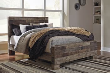 Derekson Queen Panel Bed — Black/Gray;Brown/Beige — view 8