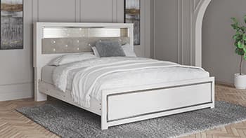 Altyra King Panel Bookcase Bed — White — view 8