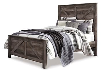Wynnlow Queen Crossbuck Panel Bed — Black/Gray — view 8