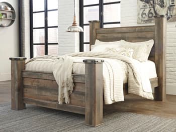 Trinell Queen Poster Bed — Brown/Beige — view 6