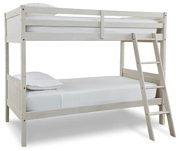 Robbinsdale Twin/Twin Bunk Bed with Ladder — White — view 8