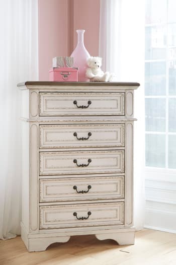 Realyn Chest of Drawers — White;Brown/Beige — view 8