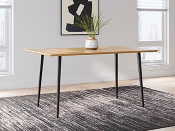 Gretlynn Dining Table — Black/Gray;Brown/Beige — view 8