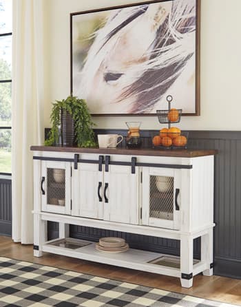 Valebeck Dining Server — White;Brown/Beige — view 8
