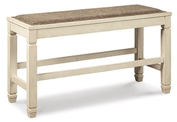 Bolanburg Counter Height Dining Bench — White;Brown/Beige — view 8