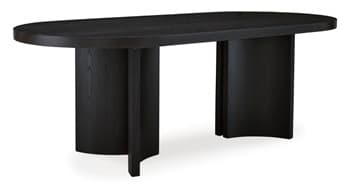 Rowanbeck Dining Table — Black/Gray — view 8