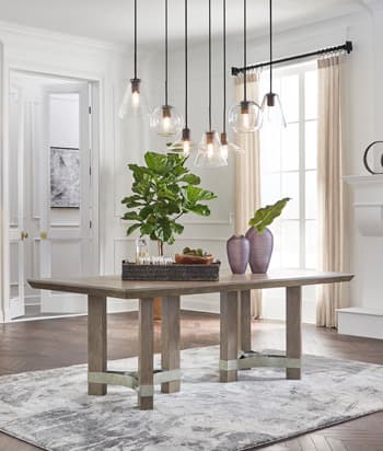 Chrestner Dining Table — Black/Gray — view 8
