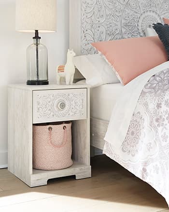 Paxberry Nightstand — White — view 7