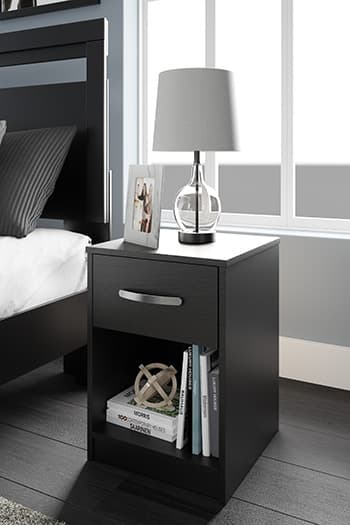 Finch Nightstand — Black/Gray — view 8