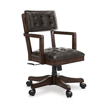 Breckington Home Office Desk Chair — Brown/Beige — view 8