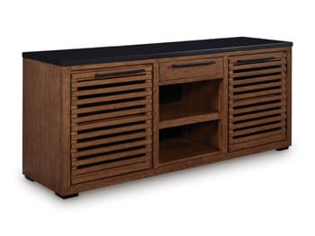 Kallari Credenza — Black/Gray;Brown/Beige — view 8