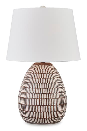 Darrich Table Lamp — White;Brown/Beige — view 6
