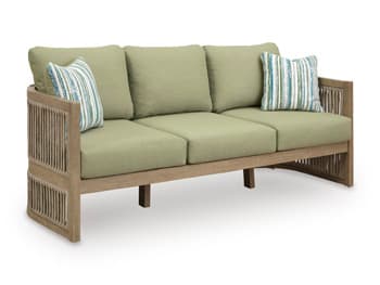 Vision Lane Outdoor Sofa with Cushion — Brown/Beige;Green — view 8
