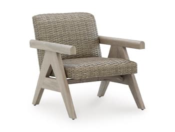 Carisbo Outdoor Rocking Lounge Chair — Brown/Beige — view 8