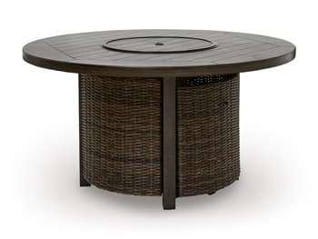 Drakes Beach Outdoor Fire Pit Table — Dark Brown — view 8