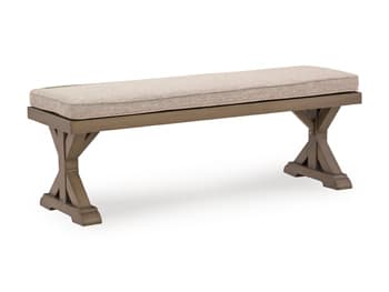 Revare Beach Bench with Cushion — Beige — view 4
