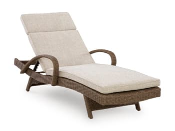 Revare Beach Chaise Lounge with Cushion — Beige — view 7
