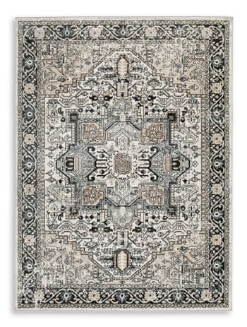 Gregmoore 5'2" x 6'10" Washable Rug — White;Black/Gray;Brown/Beige — view 6
