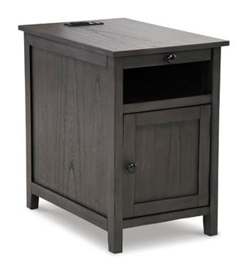 Treytown Chairside End Table — Black/Gray — view 8