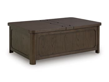 Breckington Coffee Table With Storage — Brown/Beige — view 8