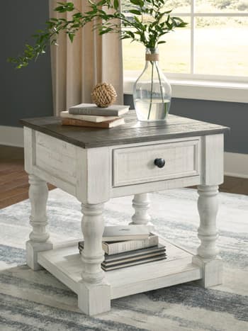 Havalance End Table — White;Black/Gray — view 8