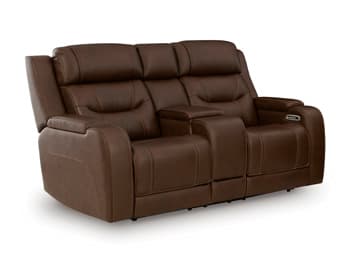 Dreamer Power Reclining Loveseat with Audio Seating — Brown/Beige — view 8