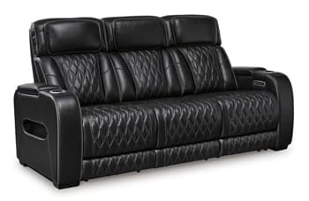 Boyington Power Reclining Sofa — Black/Gray — view 8