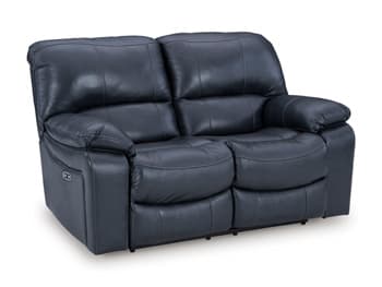 Leesworth Power Reclining Loveseat — Blue — view 8