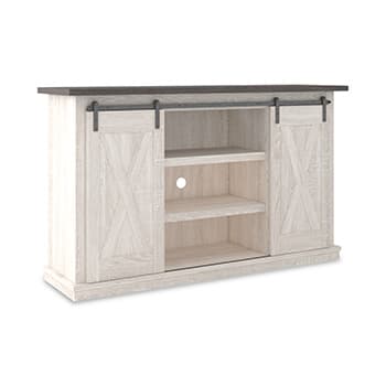 Dorrinson 54" TV Stand — White;Black/Gray — view 8
